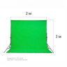 Фотофон зеленый тканевый хромакей со стойкой телескопической / Система установки фона стойка 2х2 м + зеленый хромакей тканевый 2,9х2 м